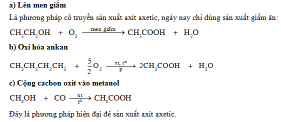 Cách Điều Chế Axit Axetic: Hướng Dẫn Chi Tiết và Ứng Dụng Thực Tế